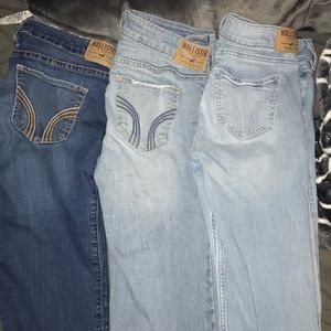 lot of three bootcut hollister jeans🥳